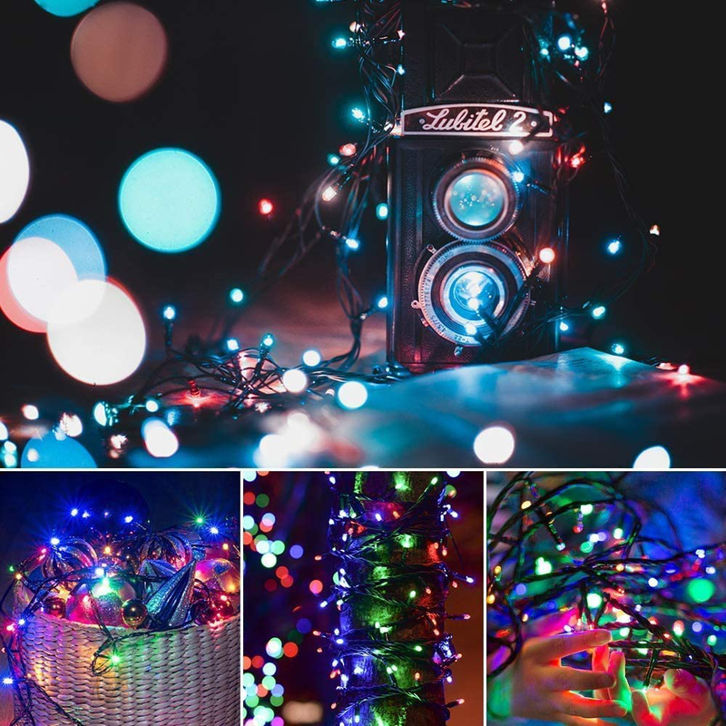 Quntis Battery Operated String Lights - 132FT 300 Leds Valentine Fairy Lights Indoor Outdoor 8 Mode Multicolor Holiday Decoration Twinkle Lights with Timer for Valentines Day Wedding Party Christmas Home & Garden > Decor > Seasonal & Holiday Decorations Quntis   