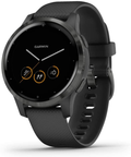 Garmin 010-02172-21 Vivoactive 4S, Smaller-Sized GPS Smartwatch, Features Music, Body Energy Monitoring, Animated Workouts, Pulse Ox Sensors, Rose Gold with White Band Apparel & Accessories > Jewelry > Watches Garmin Black 40mm 