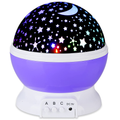 Kids Star Night Light, 360-Degree Rotating Star Projector, Desk Lamp 4 LEDs 8 Colors Changing with USB Cable, Best for Children Baby Bedroom and Party Decorations Home & Garden > Lighting > Night Lights & Ambient Lighting SUNNEST Purple  