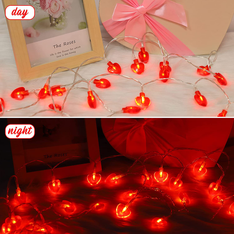 Eternity Sky 19.6Ft 60 Leds Valentine'S Day Heart String Lights Valentines Party Decorations for Wedding Proposal Anniversary Indoor Outdoor Decor(Batteries Not Included) Home & Garden > Decor > Seasonal & Holiday Decorations Eternity sky   