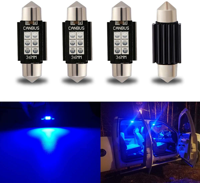 iBrightstar Newest 9-30V Extremely Bright DE3175 DE3021 Festoon Error Free 1.25" 31mm LED Bulb for Interior Map Dome Lights and License Plate Courtesy Lights, Blue Vehicles & Parts > Vehicle Parts & Accessories > Motor Vehicle Parts > Motor Vehicle Interior Fittings IBrightstar-31mm-3030-6B Blue 36mm 