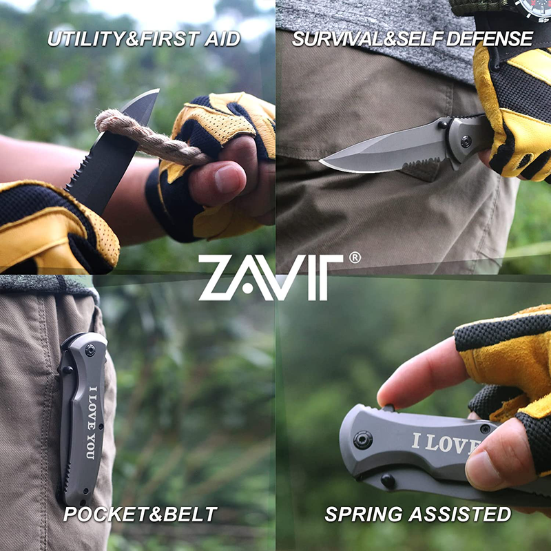 Gifts for Him Husband Men Dad,"I LOVE You"Pocket Knife,Anniversary Birthday Gifts Ideas,Christmas Stocking Stuffers Gifts for Men,Valentines Day Gifts for Boyfriend,Fathers Day Him Unique Gifts Home & Garden > Decor > Seasonal & Holiday Decorations ZAVIT   