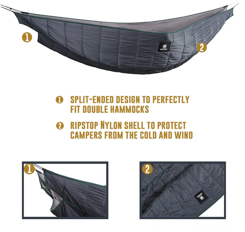 OneTigris Shield Cradle Double Hammock Underquilt, Hammock Camping Essentials (Winter) Home & Garden > Lawn & Garden > Outdoor Living > Hammocks OneTigris   