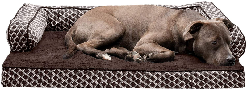 Furhaven Orthopedic Dog Beds for Small, Medium, and Large Dogs, CertiPUR-US Certified Foam Dog Bed Animals & Pet Supplies > Pet Supplies > Dog Supplies > Dog Beds Furhaven Diamond Brown Egg Crate Orthopedic Foam Large (Pack of 1)