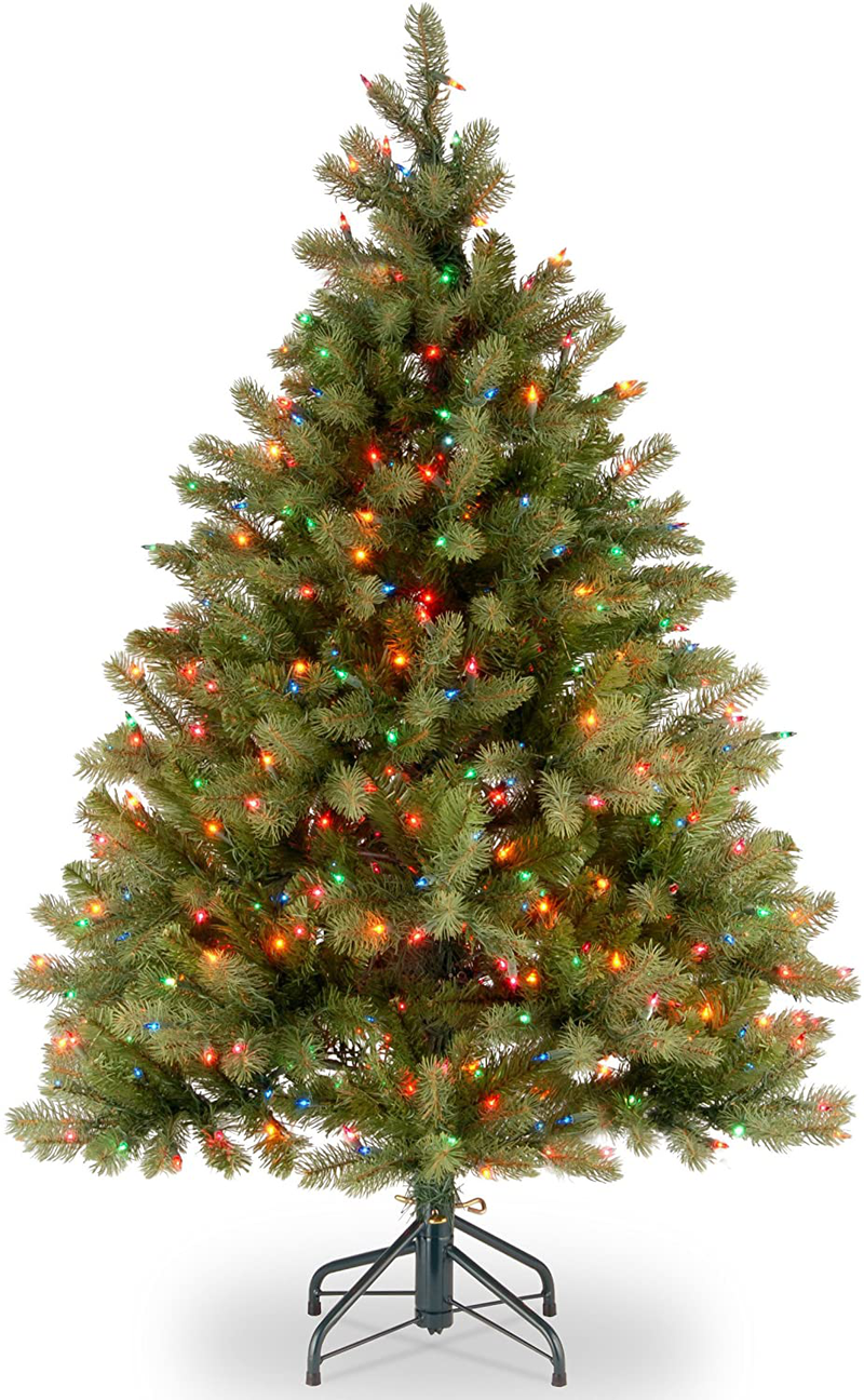 National Tree Company 'Feel Real' Pre-lit Artificial Christmas Tree | Includes Pre-strung Multi-Color Lights and Stand | Downswept Douglas Fir - 4.5 ft Home & Garden > Decor > Seasonal & Holiday Decorations > Christmas Tree Stands National Tree Company 4.5-FEET  