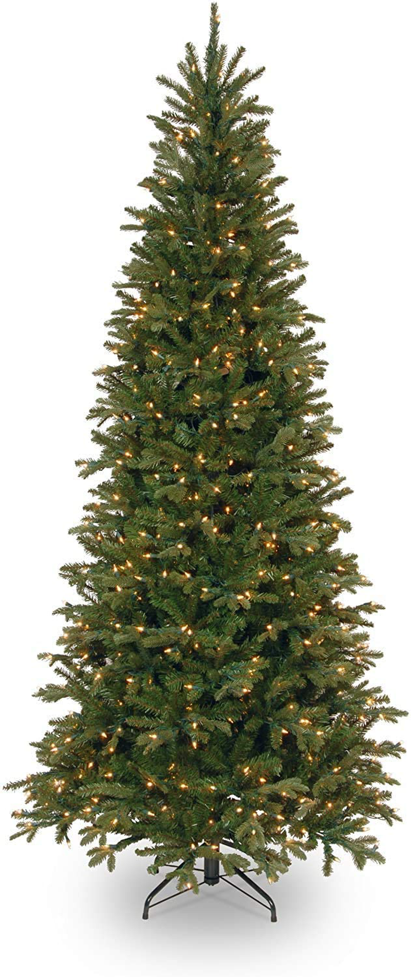 National Tree Company 'Feel Real' Pre-lit Artificial Christmas Tree | Includes Pre-strung White Lights and Stand | Tiffany Fir Slim - 6.5 ft Home & Garden > Decor > Seasonal & Holiday Decorations > Christmas Tree Stands National Tree Company Tree 7.5 ft 