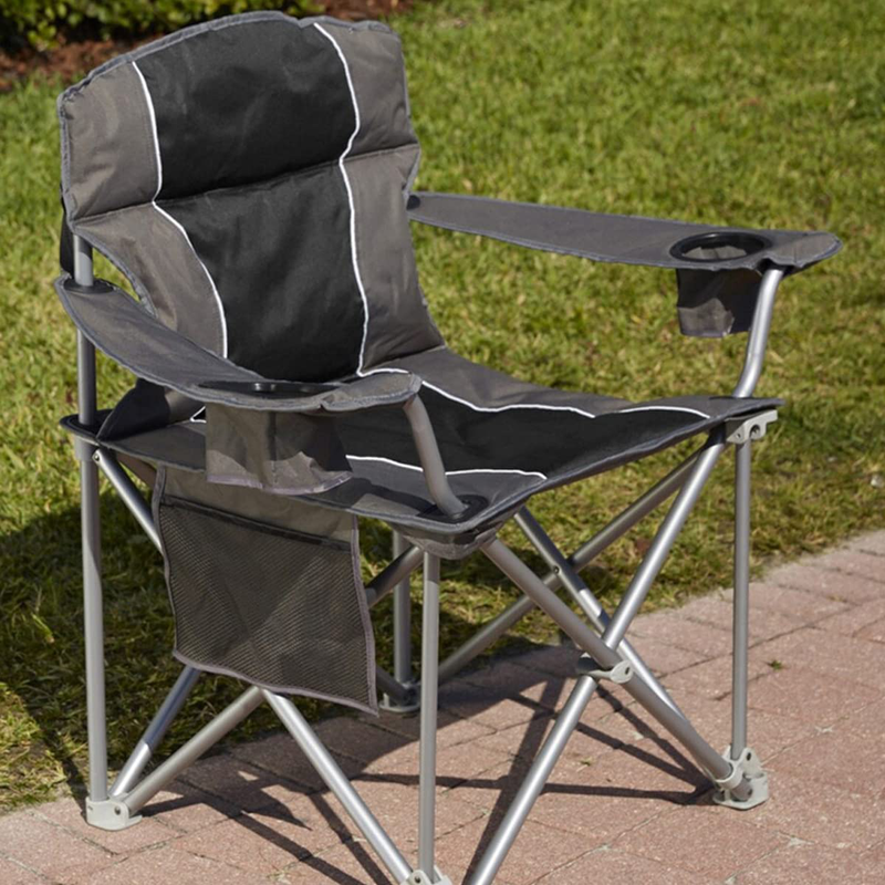 Livingxl 500-Lb. Capacity Heavy-Duty Portable Chair (Charcoal) Sporting Goods > Outdoor Recreation > Camping & Hiking > Camp Furniture LivingXL Black  
