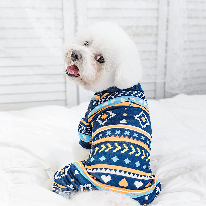 TAILGOO Light Breathable Dog Pajamas - Soft Apparel Jumpsuit, Fashionable Pet Clothes with Exquisite Geometric Patterns, Cute Puppy Pjs for Small or Kid Doggy Animals & Pet Supplies > Pet Supplies > Dog Supplies > Dog Apparel TAILGOO   