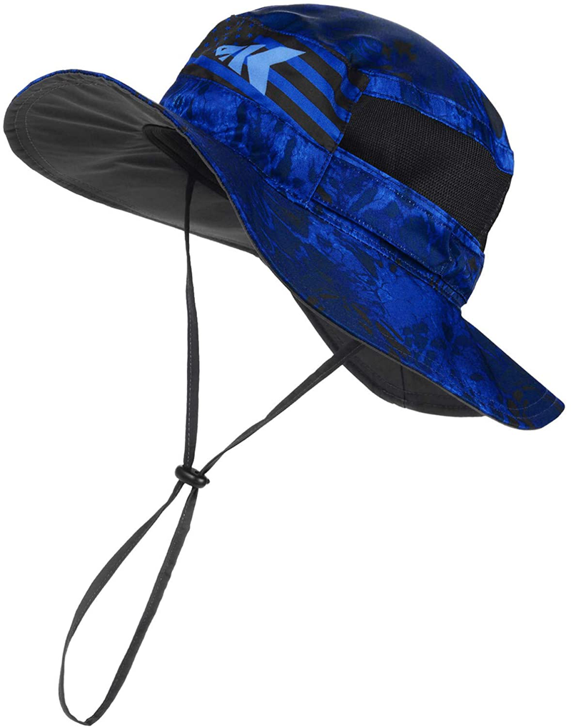 KastKing Sol Armis UPF 50 Boonie Hat - Sun Protection Hat, Fishing Hat, Beach & Hiking Hat, Paddling, Rowing, Kayaking Hat  KastKing F: Prym1 Blue Patriot  