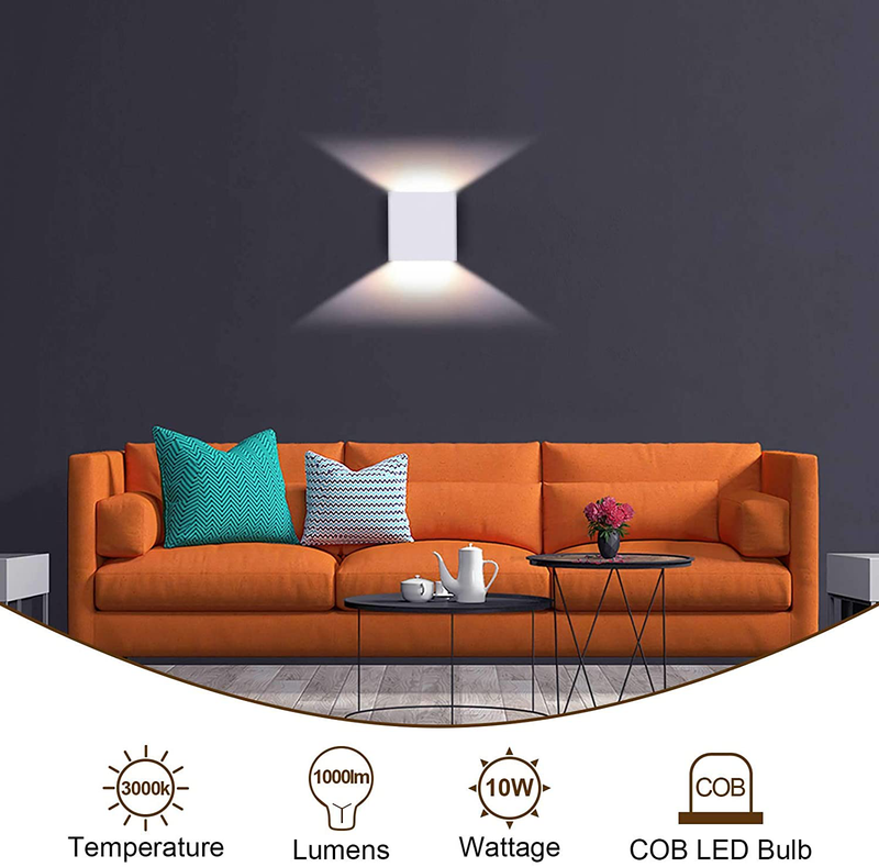 Lightess Modern Wall Sconce Dimmable 10W Hardwired, up down Wall Mount Lights Indoor Mini Metal LED Wall Lamp for Living Room Bedroom Hallway Decor, Warm White, O1181TP Home & Garden > Lighting > Lighting Fixtures > Wall Light Fixtures KOL DEALS   