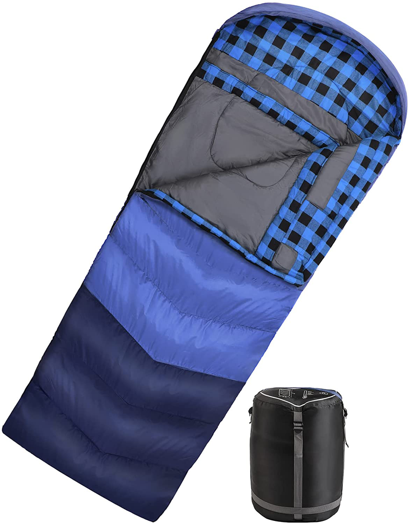 Coastrail Outdoor Sleeping Bag for Adults, XL THREE-ZONE Thickened Design Warm and Comfortable for Camping 3-4 Seasons Cold Weather with Compression Sack Sporting Goods > Outdoor Recreation > Camping & Hiking > Sleeping Bags Coastrail Outdoor 0f Right Zip  