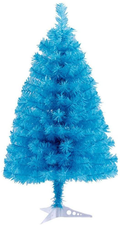 S-SSOY 2 Foot Christmas Trees Artificial Xmas Pine Tree with PVC Leg Stand Base Home Office Holiday Decoration (Black) Home & Garden > Decor > Seasonal & Holiday Decorations > Christmas Tree Stands S-SSOY Sky Blue  