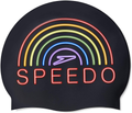 Speedo Unisex-Adult Swim Cap Silicone Sporting Goods > Outdoor Recreation > Boating & Water Sports > Swimming > Swim Caps Speedo Black/Rainbow  