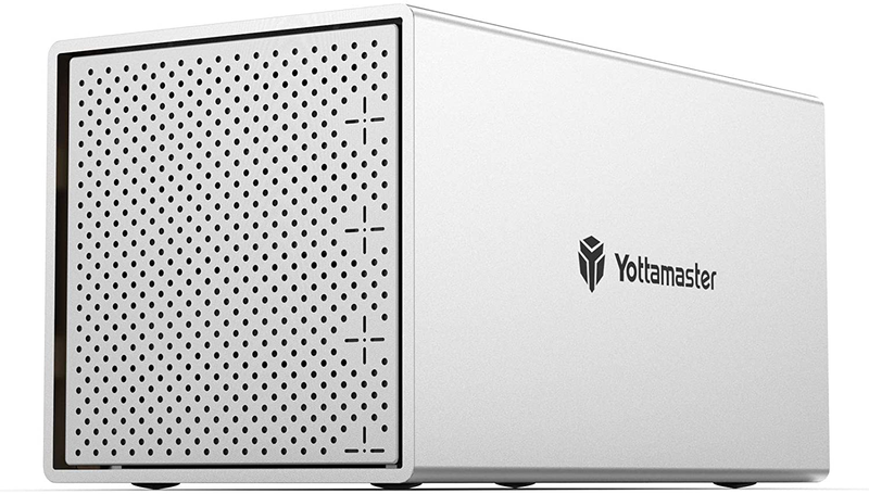 Yottamaster Aluminum Alloy 3.5" Type C 2 Bay External Hard Drive Enclosure USB3.1 GEN1 for 3.5 Inch SATA HDD Support UASP,Mac Style Designed for Personal Storage at Home&Office- [PS200C3]
