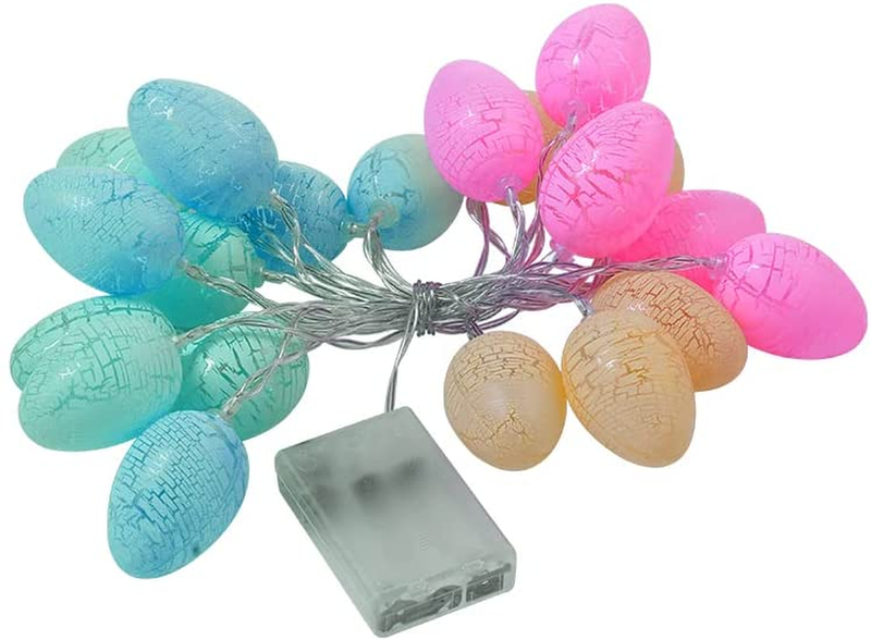 NJN Easter Decorations Easter Eggs String Lights Battery Operated 10 Ft 20 LED Fairy String Lights for Easter Decor Party Home Indoor Outdoor Garden Decorations (Color 1) Home & Garden > Decor > Seasonal & Holiday Decorations NJN Color 1  