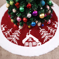 Garneck 48inch Christmas Tree Skirt,Faux Fur Xmas Tree Mat,Thick Luxury Tree Skirt Base,Tree Holiday Decorations for Christmas Party Home Decorations