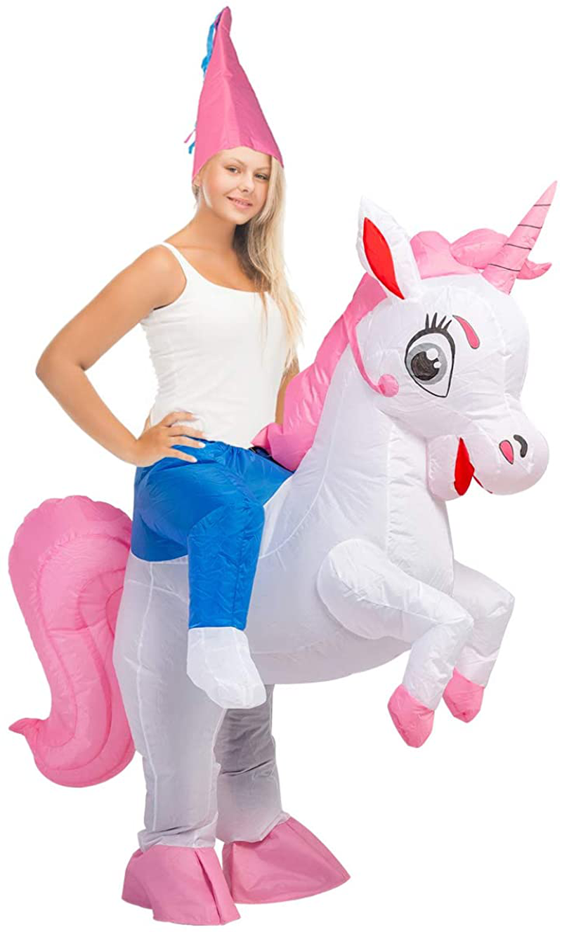GOOSH Inflatable Costume for Adults, Halloween Costumes Men Women Unicorn Rider, Blow Up Costume for Unisex Godzilla Toy Apparel & Accessories > Costumes & Accessories > Costumes GOOSH   