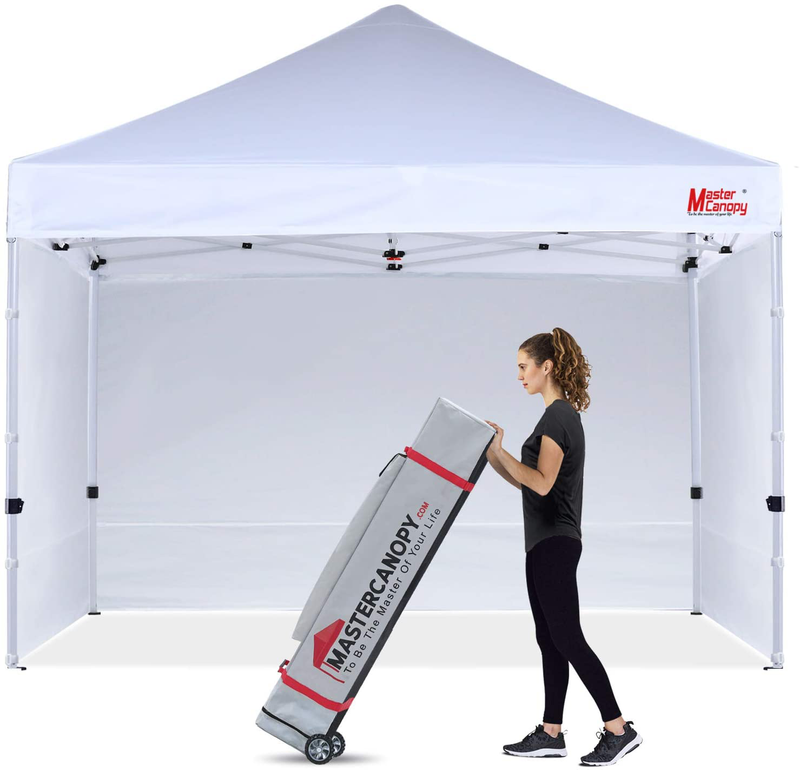 MASTERCANOPY Durable Pop-Up Canopy Tent 10X15 Heavy Duty Instant Canopy with Sidewalls (White) Sporting Goods > Outdoor Recreation > Camping & Hiking > Tent Accessories MASTERCANOPY White 12x12 