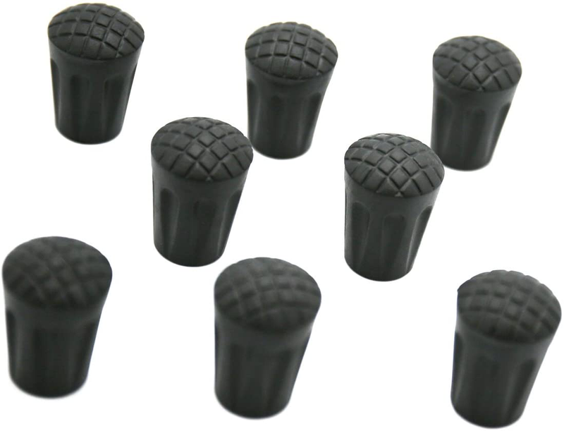 Jakuva Black Rubber Diamonds Trekking Pole Replacement Tip Protectors - Fits Most Standard Hiking Poles - Shock Absorbing, Adds Grip and Stability Sporting Goods > Outdoor Recreation > Camping & Hiking > Hiking Poles Jakuva Short Round 8PCS  