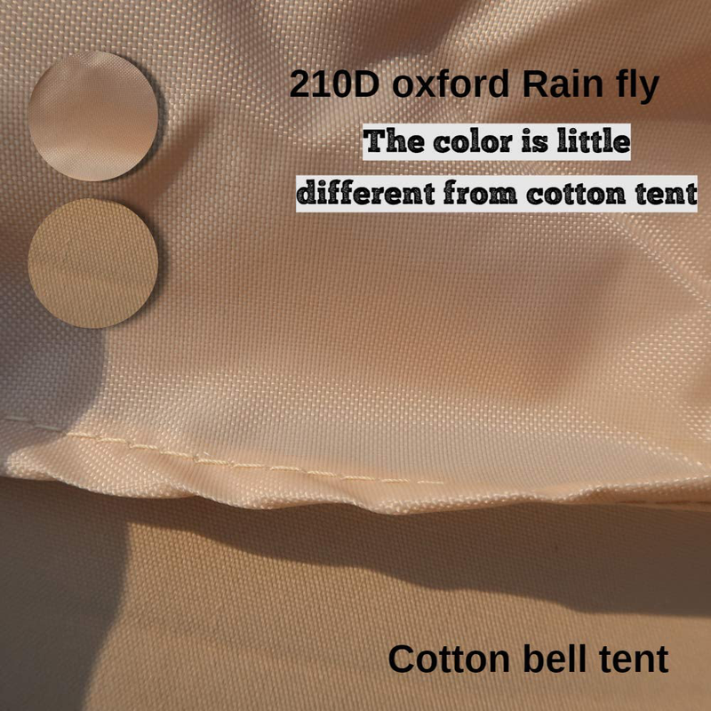 DANCHEL OUTDOOR Rain Fly Ripstop Camping Tent Tarp Waterproof, Portable Tent Rain Cover Sun Shelter for Yurt Tent Accessories Glamping Beige Sporting Goods > Outdoor Recreation > Camping & Hiking > Tent Accessories DANCHEL OUTDOOR   