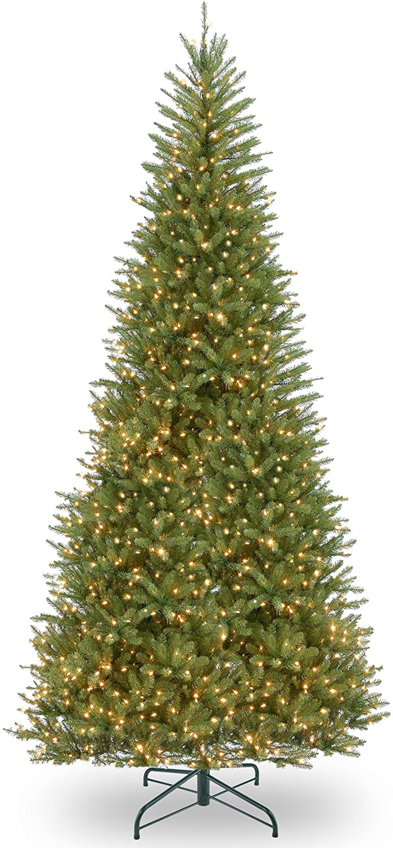 National Tree Company Pre-lit Artificial Christmas Tree | Includes Pre-strung White Lights and Stand | Dunhill Fir Slim - 6.5 ft Home & Garden > Decor > Seasonal & Holiday Decorations > Christmas Tree Stands National Tree Company 14 ft  
