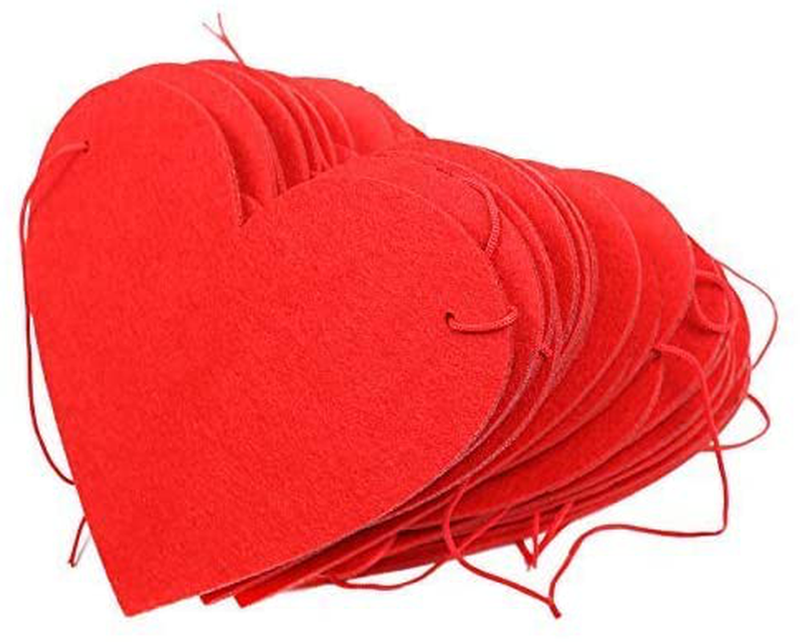 Felt Red Heart Valentines Decorations Garland - Pack of 40 NO DIY | Valentines Garland Red Heart Decorations, Pack of 4 | Felt Heart Banner | Valentines Day Decoration, Christmas Decorations, New Year Home & Garden > Decor > Seasonal & Holiday Decorations KatchOn   