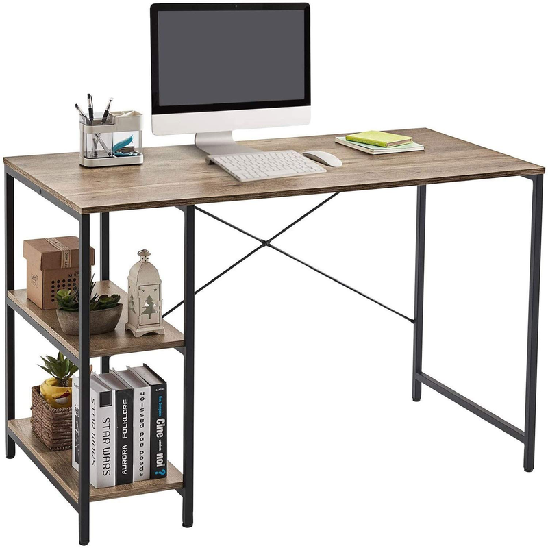 LINSY HOME 47 Inch Computer Desk, Writing Laptop Table for Work Study with Shelf, LS209V1-A Home & Garden > Household Supplies > Storage & Organization LINSY HOME Wood 47 * 24 * 30 inches 