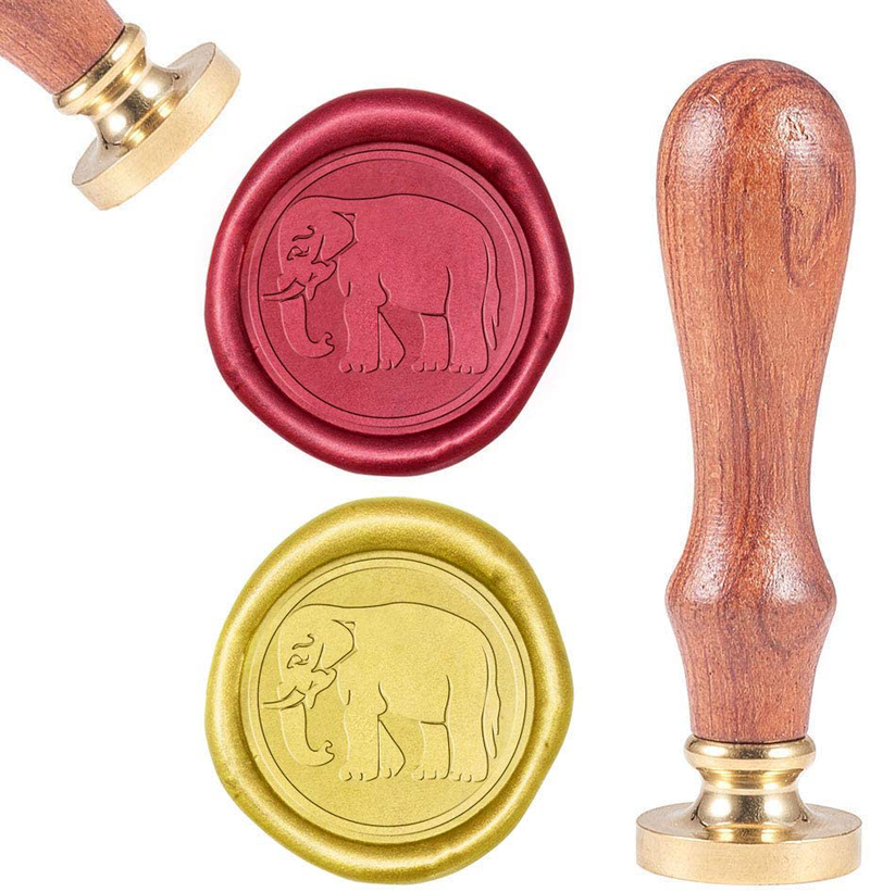 CRASPIRE Wax Seal Stamp Lion Head Sealing Wax Stamps Retro Wood Stamp Wax Seal 25mm Removable Brass Seal Wood Handle for Envelopes Invitations Wedding Embellishment Bottle Decoration Gift Packing Home & Garden > Decor > Seasonal & Holiday Decorations& Garden > Decor > Seasonal & Holiday Decorations CRASPIRE Elephant  