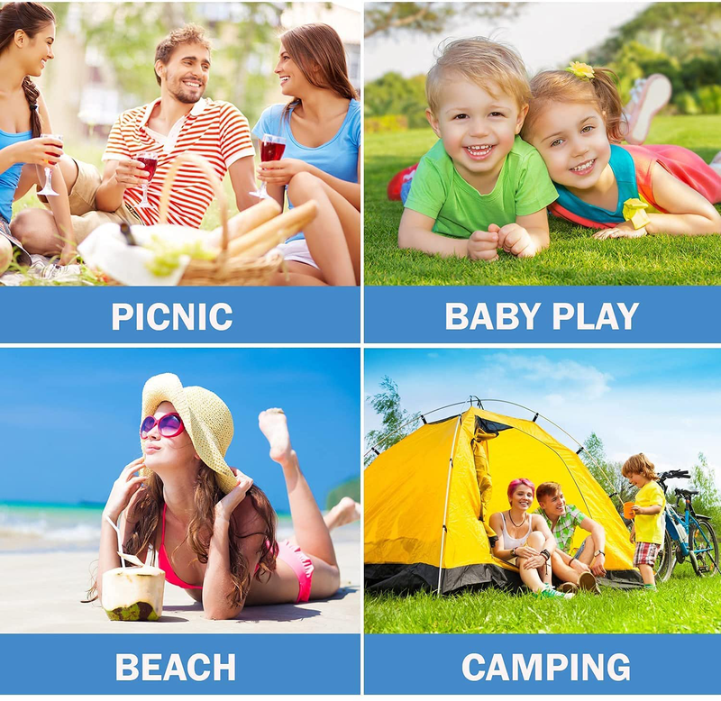 Picnic Blanket,Picnic Blankets Waterproof Foldable with 3 Layers Material,Extra Large Picnic Blanket Picnic Mat Beach Blanket 80"x80" for Camping Beach Park Hiking Larger & Thicker Home & Garden > Lawn & Garden > Outdoor Living > Outdoor Blankets > Picnic Blankets Beliwico   