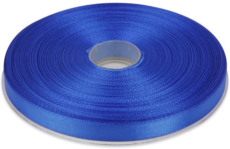 Topenca Supplies 3/8 Inches x 50 Yards Double Face Solid Satin Ribbon Roll, White Arts & Entertainment > Hobbies & Creative Arts > Arts & Crafts > Art & Crafting Materials > Embellishments & Trims > Ribbons & Trim Topenca Supplies Royal Blue 3/8" x 50 yards 