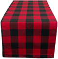 DII Buffalo Check Collection, Classic Farmhouse Table Runner, 14x108", Orange & Black Arts & Entertainment > Party & Celebration > Party Supplies DII Red & Black Runner 14x108"