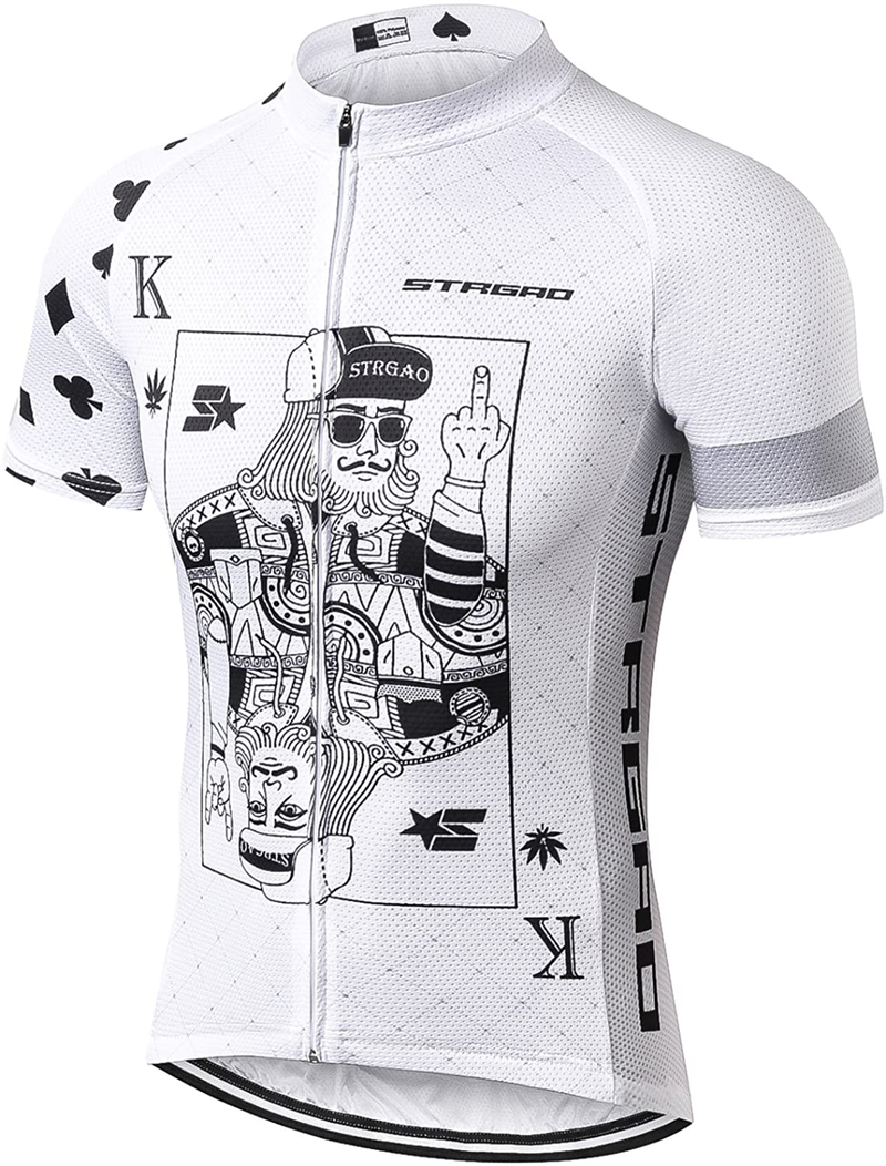 MR Strgao Men's Cycling Jersey Bike Short Sleeve Shirt