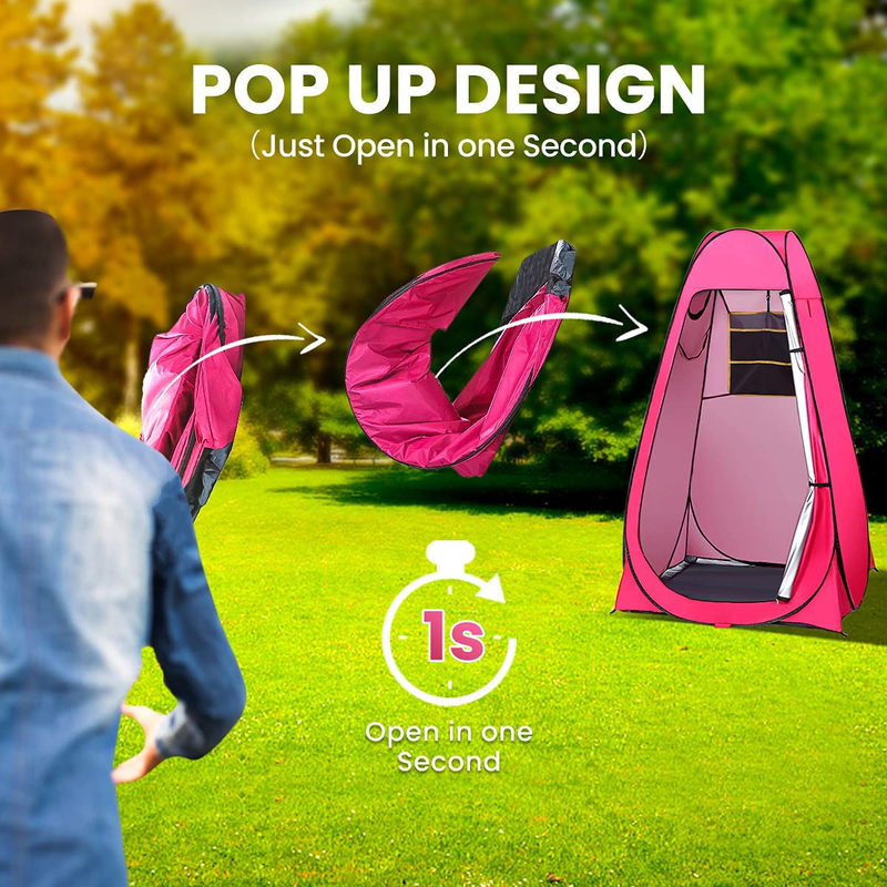 SGODD Pop up Privacy Shower Tent,Instant Portable Outdoor Shower Tent Camp Toilet, Changing Room, Rain Shelter with Carry Bag for Camping Hiking Beach Toilet Shower Bathroom Sporting Goods > Outdoor Recreation > Camping & Hiking > Portable Toilets & Showers Kimberlily_US   