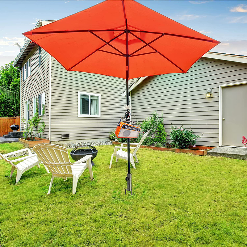 Patio Umbrella Steel & Hanging Hook Outside Metal Beach Boat Umbrella Sun Shade Anchor Spike with 2 Forks Ground Grass Stake Sand Anchors Portable Fishing Umbrella Holder Stand Outdoor Base Heavy-Duty Home & Garden > Lawn & Garden > Outdoor Living > Outdoor Umbrella & Sunshade Accessories WooWill   