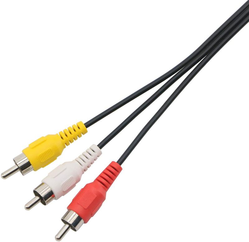 Pasow 3 RCA Cable Audio Video Composite Male to Male DVD Cable (6 Feet) Electronics > Electronics Accessories > Cables > Audio & Video Cables PASOW   