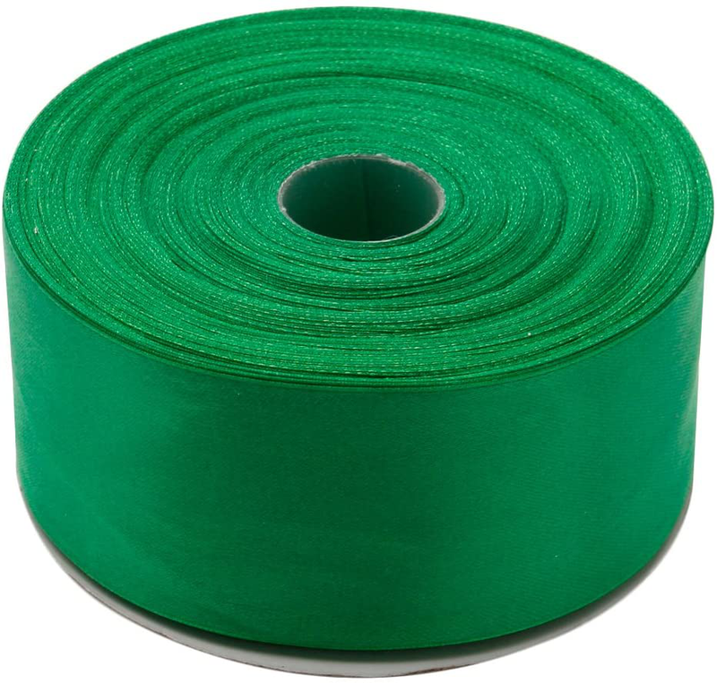Topenca Supplies 3/8 Inches x 50 Yards Double Face Solid Satin Ribbon Roll, White Arts & Entertainment > Hobbies & Creative Arts > Arts & Crafts > Art & Crafting Materials > Embellishments & Trims > Ribbons & Trim Topenca Supplies Green 2" x 50 yards 