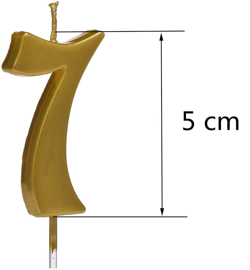 Gold 70th Birthday Candles,Number 70 Cake Topper for Party Decoration