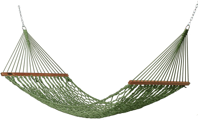 Hatteras Hammocks DC-11OT Small Oatmeal Duracord Rope Hammock with Free Extension Chains & Tree Hooks, Handcrafted in The USA, Accommodates 1 Person, 450 LB Weight Capacity, 11 ft. x 45 in. Home & Garden > Lawn & Garden > Outdoor Living > Hammocks Hatteras Hammocks Meadow  