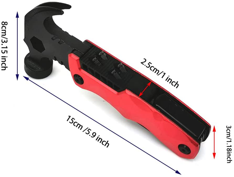 Hammer Multitool Camping Accessories, Cool Gadgets Gift for Men ,Outdoor Tool Gear and Equipment,Hvakhva Sporting Goods > Outdoor Recreation > Camping & Hiking > Camping Tools HVAKHVA   