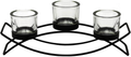 Seraphic Tealight Candle Holder for Home Decor Coffee, Kitchen, Dining Table Centerpieces, Black, Clear Chunky 5 Cups Home & Garden > Decor > Home Fragrance Accessories > Candle Holders Seraphic 3-cup Clear 1 