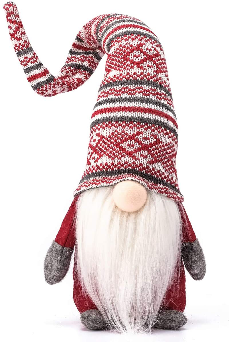 Funoasis Holiday Gnome Handmade Swedish Tomte, Christmas Elf Decoration Ornaments Thanks Giving Day Gifts Swedish Gnomes tomte (Red Stripe - 19 Inches) Home & Garden > Decor > Seasonal & Holiday Decorations& Garden > Decor > Seasonal & Holiday Decorations Funoasis   