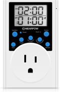 Timer Outlet, Nearpow Multifunctional Infinite Cycle Programmable Plug-in Digital Timer Switch with 3-Prong Outlet for Appliances, 15A/1800W Home & Garden > Lighting Accessories > Lighting Timers NEARPOW Blue  