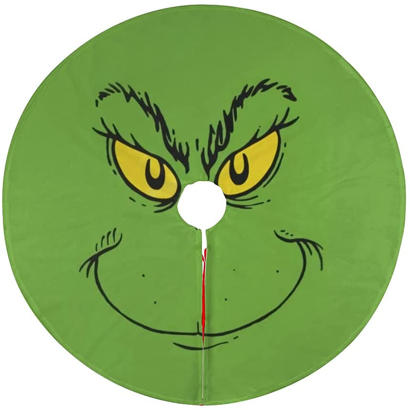 Dead The Nightmare Before Christmas Tree Skirt Xmas New Year Holiday Decorations Indoor Outdoor 36 inch Home & Garden > Decor > Seasonal & Holiday Decorations > Christmas Tree Skirts Sictlay The Grin-ch  