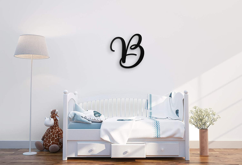 Giant Wall Decor Letters Uppercase K | 24" Wood Paintable Script Capital Letters for Nursery, Home Décor, Wedding Guest Book and More by ROOM STARTERS (K 24" Black 3/4" Thick) Home & Garden > Decor > Seasonal & Holiday Decorations ROOM STARTERS Black 3/4" Thick B 24" Capital 