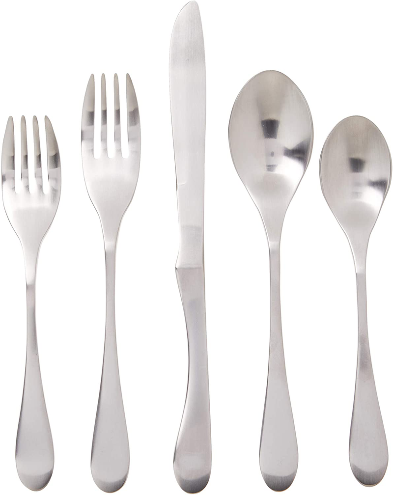 Knork Original Cutlery Utensils 45-Piece Flatware Set, (Service for 8), Silver Matte Home & Garden > Kitchen & Dining > Tableware > Flatware > Flatware Sets KNORK   