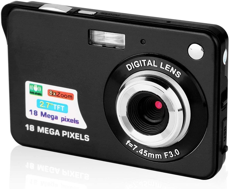 Digital Camera,2.4 Inch FHD Pocket Cameras Rechargeable 24MP Camera for Backpacking with 8X Digital Zoom Compact Cameras for Photography with sd card 32GB Cameras & Optics > Cameras > Digital Cameras CamKing Black  