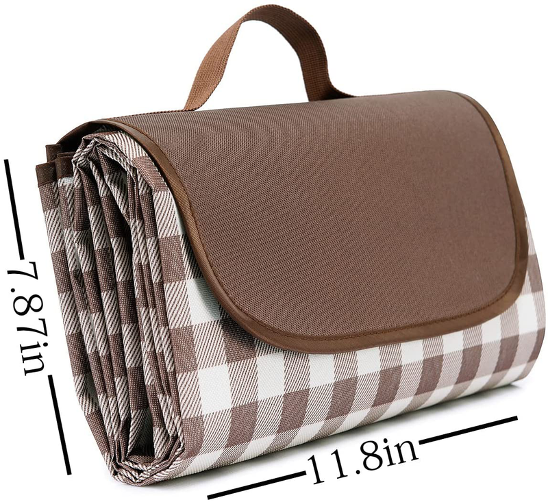 Picnic Blanket Beach Blanket Portable Outdoor Beach Picnic Mat, Waterproof and Sand-Proof, Suitable for Camping, Picnic, Beach(Brown) Home & Garden > Lawn & Garden > Outdoor Living > Outdoor Blankets > Picnic Blankets GPYmaoAN   