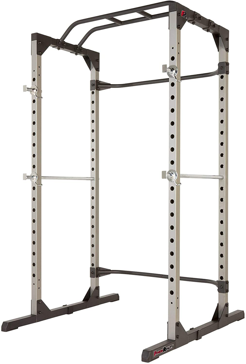 Fitness Reality 810XLT Super Max Power Cage with Optional Lat Pull-down Attachment and Adjustable Leg Hold-down  Fitness Reality Power Cage Only  