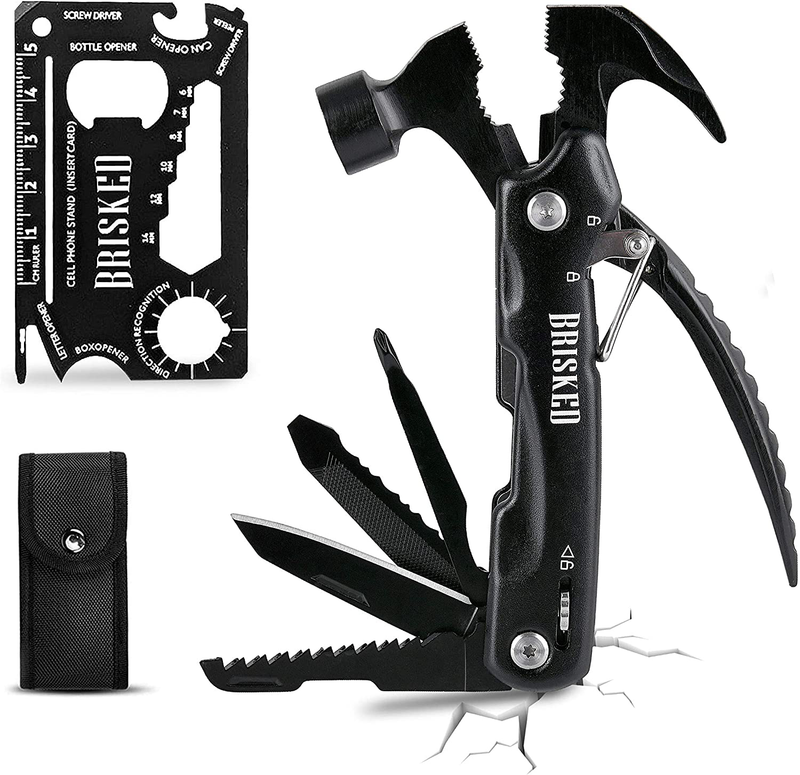 Multitool Hammer and Survival Gadget. Tactical Camping, Hunting & Outdoors Tool. Fun Pocket Gift for Dads, Husbands and Men.