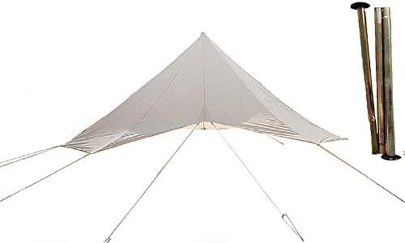 DANCHEL OUTDOOR Rain Fly Ripstop Camping Tent Tarp Waterproof, Portable Tent Rain Cover Sun Shelter for Yurt Tent Accessories Glamping Beige Sporting Goods > Outdoor Recreation > Camping & Hiking > Tent Accessories DANCHEL OUTDOOR Rain Fly with Pole 20ft 